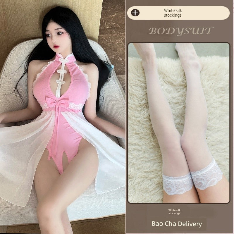 Sexy Intimates Sexy Free Temptation Uniform Retro Cheongsam Bed Pajamas Pure Desire Autumn Winter Passion Suit