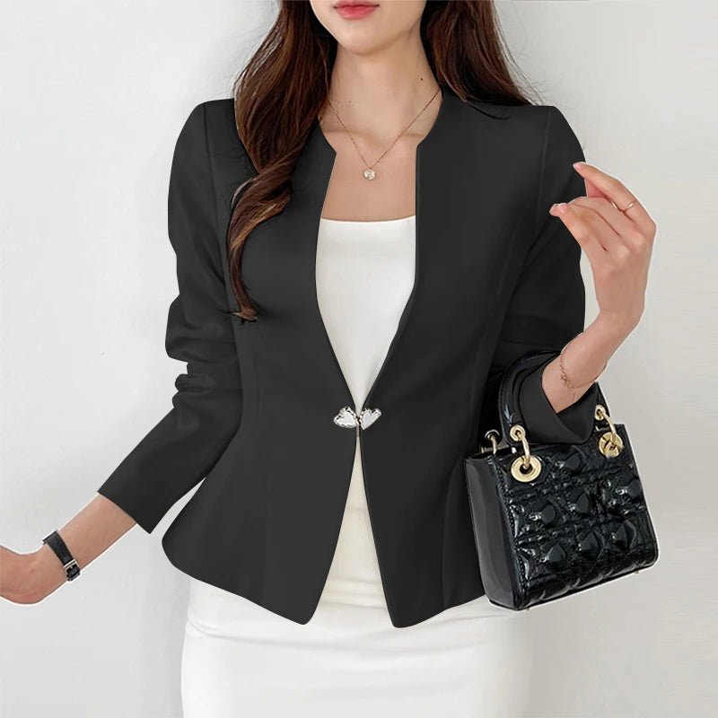 ZANZEA Elegant Slim Fit Blazer Women Long Sleeve Blazer Coat V Neck Office Lady Suit Coat Spring Autumn Available
