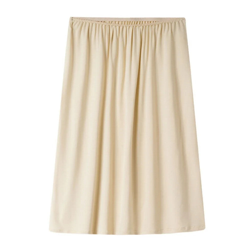 New Fashion Underskirt Milk Silk Underskirts Comfortable Slip Skirt Multicolor Petticoat Lingerie Satin Skirt Women's Clothing