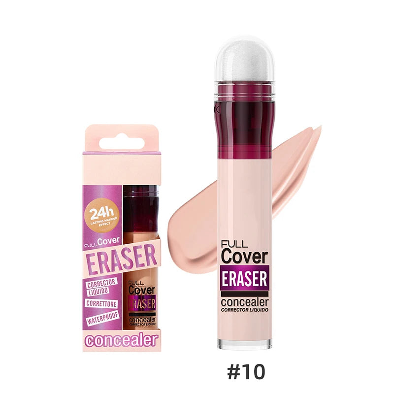 Full Concealer High Coverage Waterproof Oil Control Long Lasting Sponge Head Concealer Foundation Face Cosmetic Makeup Concealer