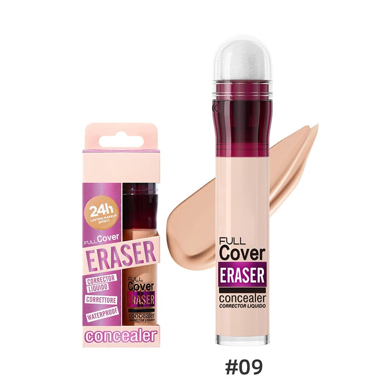Full Concealer High Coverage Waterproof Oil Control Long Lasting Sponge Head Concealer Foundation Face Cosmetic Makeup Concealer