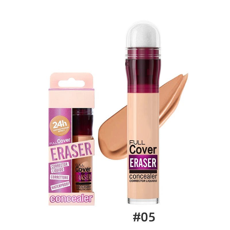 Full Concealer High Coverage Waterproof Oil Control Long Lasting Sponge Head Concealer Foundation Face Cosmetic Makeup Concealer