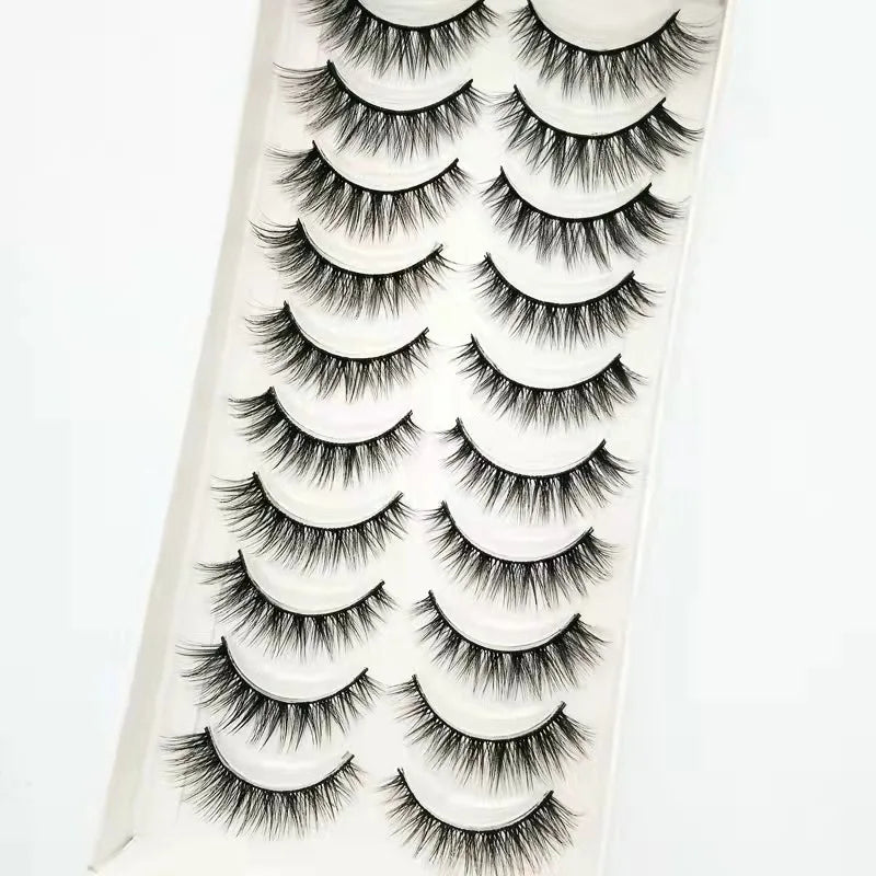 New 5/10 Pairs Natural False Eyelashes Fake Lashes Long Make Up 3d Mink Lashes Extension Eye lashes Mink Eyelashes for Beauty 54
