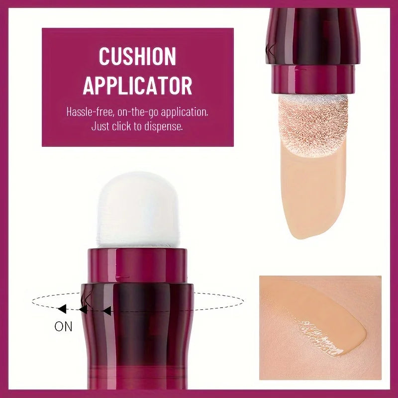 Full Concealer High Coverage Waterproof Oil Control Long Lasting Sponge Head Concealer Foundation Face Cosmetic Makeup Concealer