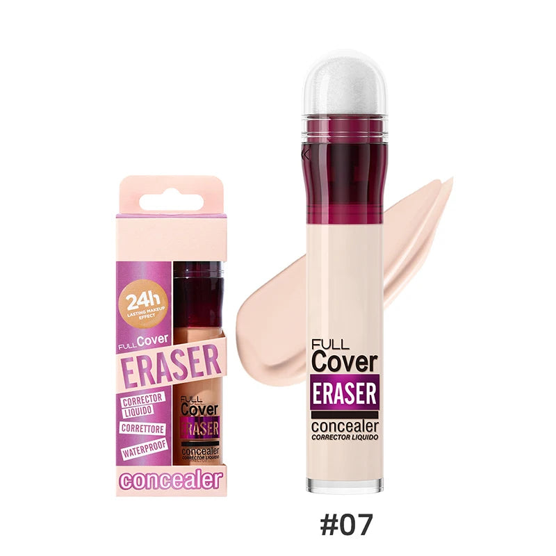 Full Concealer High Coverage Waterproof Oil Control Long Lasting Sponge Head Concealer Foundation Face Cosmetic Makeup Concealer