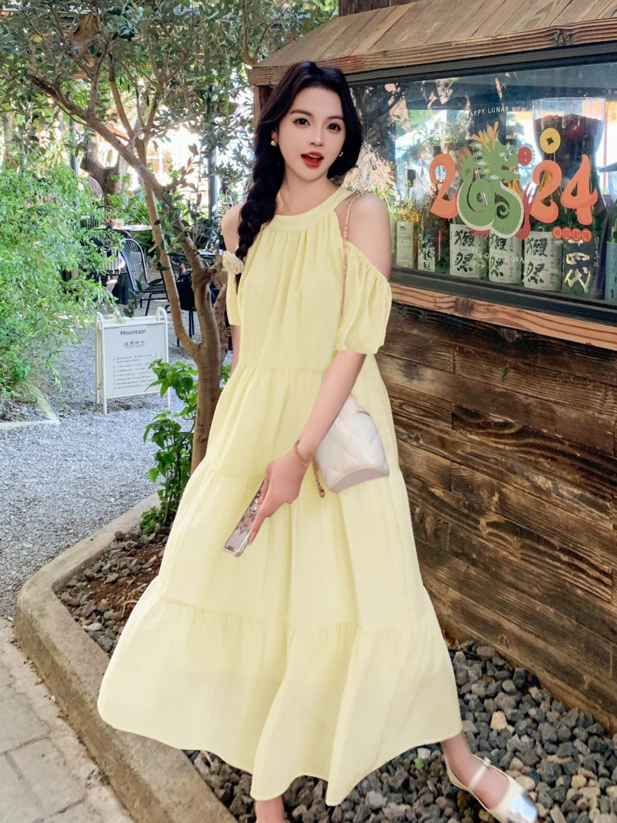 Younger Yellow Summer Sneaky Design French Dress