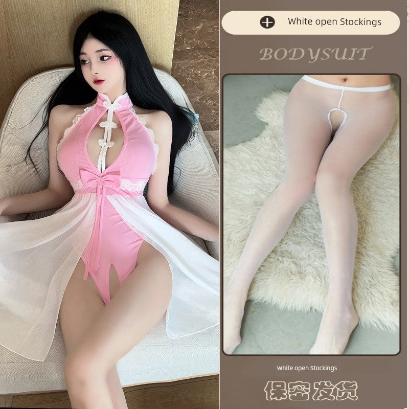 Sexy Intimates Sexy Free Temptation Uniform Retro Cheongsam Bed Pajamas Pure Desire Autumn Winter Passion Suit