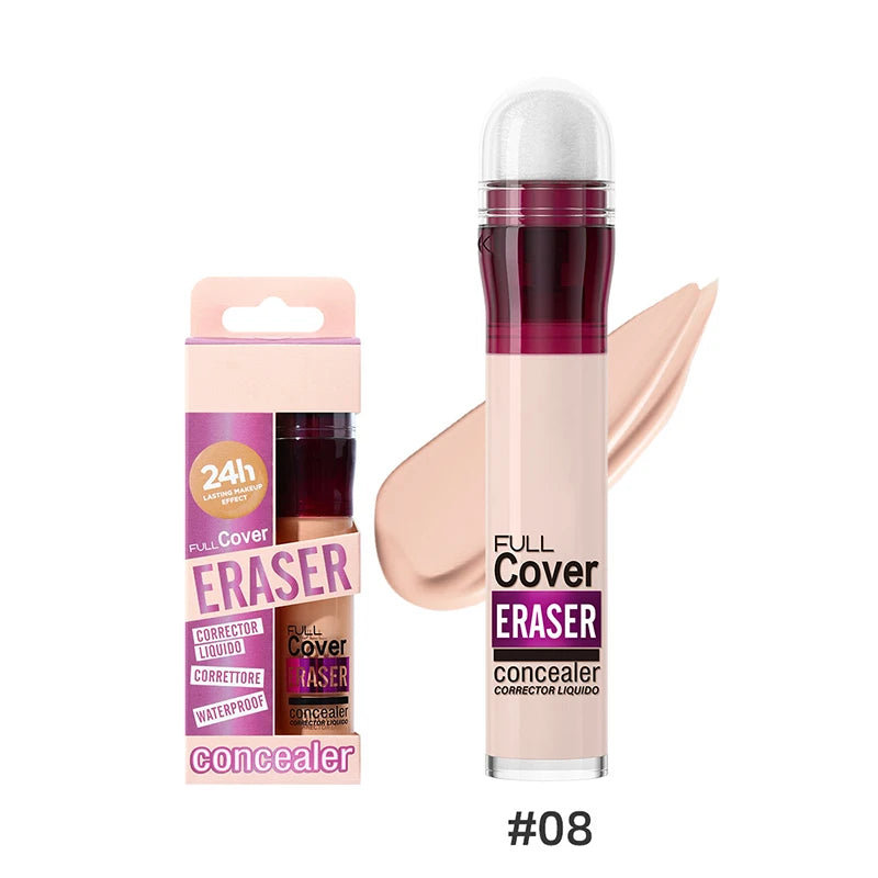 Full Concealer High Coverage Waterproof Oil Control Long Lasting Sponge Head Concealer Foundation Face Cosmetic Makeup Concealer