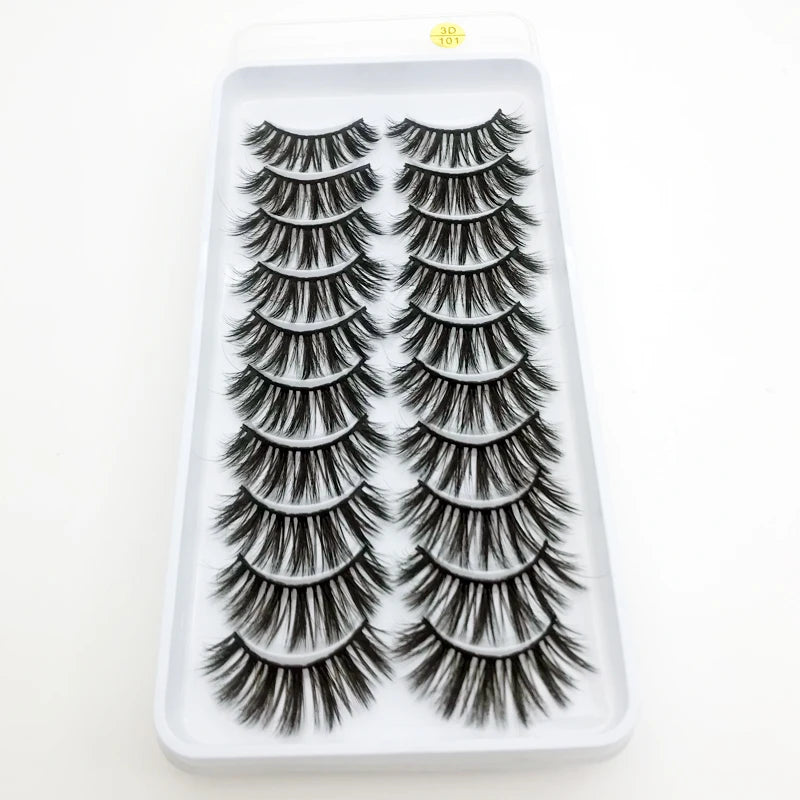 New 5/10 Pairs Natural False Eyelashes Fake Lashes Long Make Up 3d Mink Lashes Extension Eye lashes Mink Eyelashes for Beauty 54