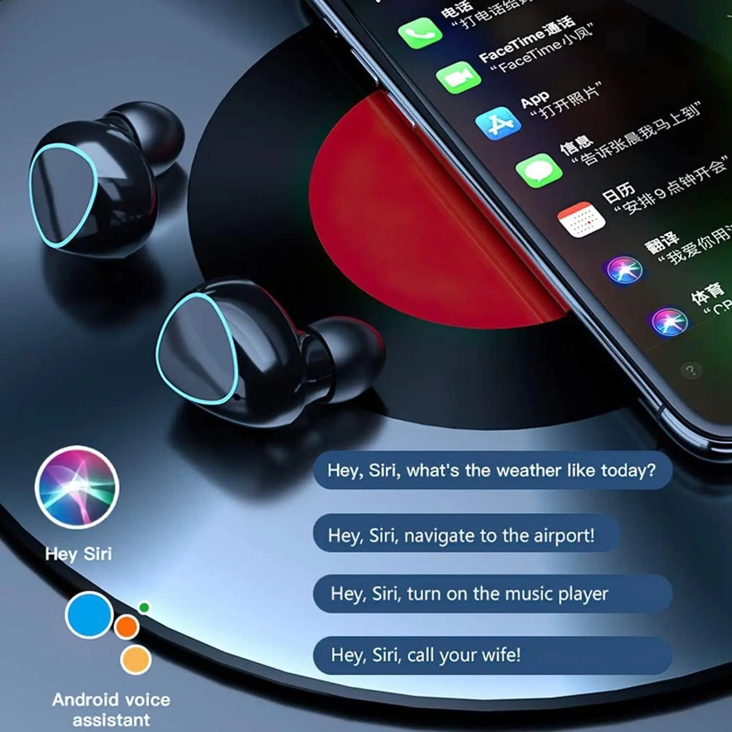 TWS M10 Wireless Bluetooth Headphones LED Display 3500Mah Charging Box 9D Stereo In-Ear Sports Waterproof Bluetooth 5.1 Headset