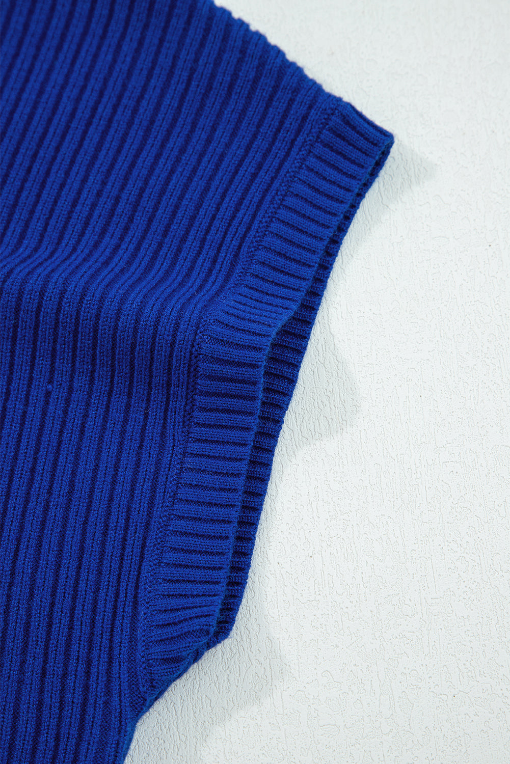 Oatmeal Patch Pocket Ribbed Knit Short Sleeve Sweater